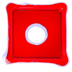 Try Tray Square Red and Purple Large Tray by Gaetano Pesce