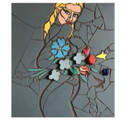 Tu Dea, Tu Dea Ceramic Mosaic On Panel