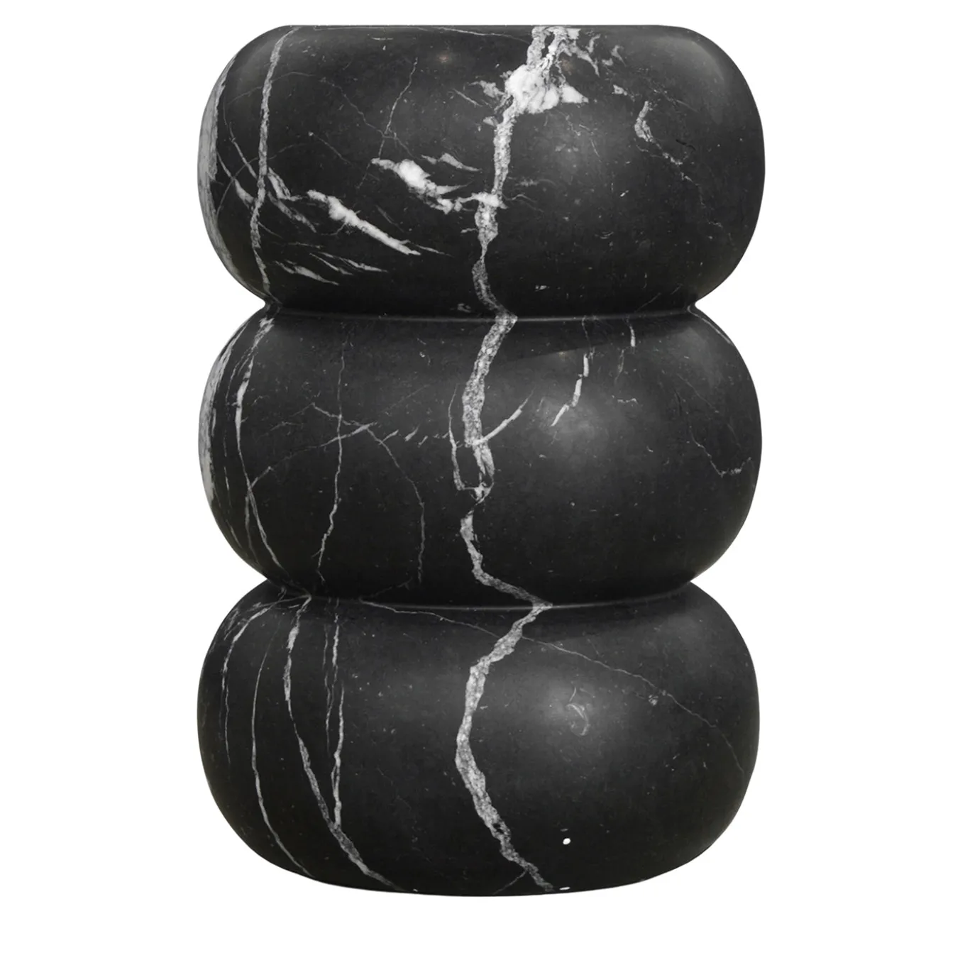 Tubby Nero Marquina Stone Side Table