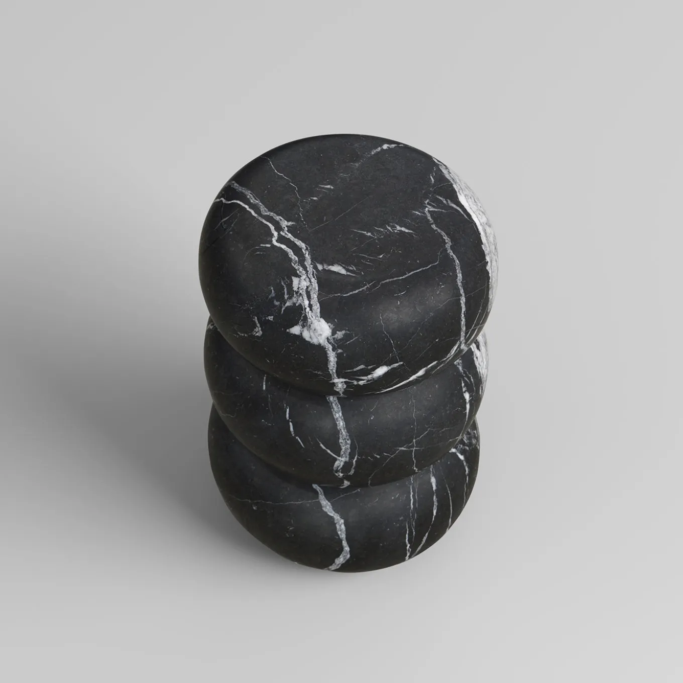 Tubby Nero Marquina Stone Side Table