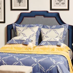 Tuffo Jacquard Assisi Blue US King Duvet Cover