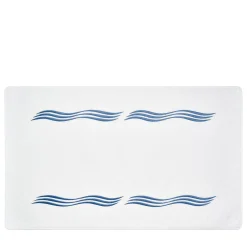 Tuffo White & Assisi Blue Bath Mat