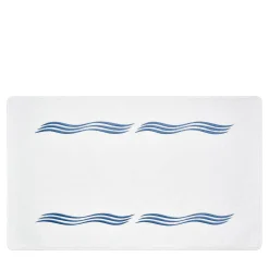 Tuffo White & Assisi Blue Bath Mat
