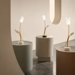 Tulip Black Battery Table Lamp