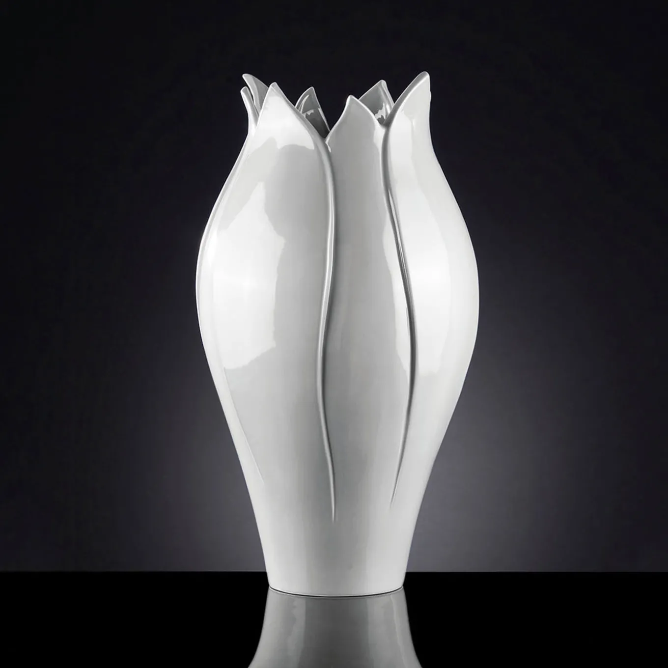 Tulipano Large White Vase