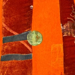 Turchese Venetian Silk Velvet Hand-Painted Tapestry