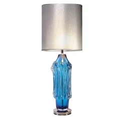 Turquoise Murano Glass Table Lamp