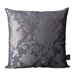 Tweedia Square Floral Azure Jacquard Cushion