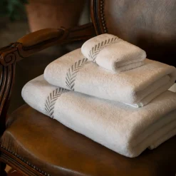 TWILL Embroidered Towels Set in Terry Cotton