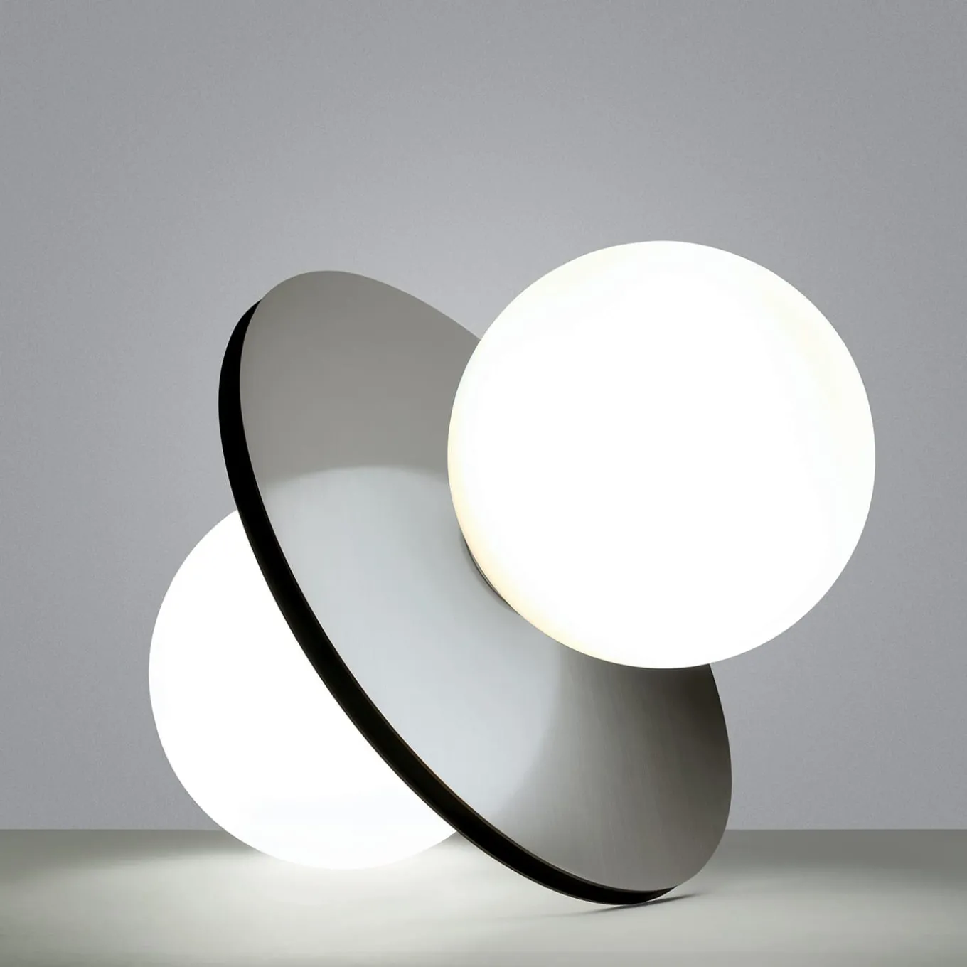 Twins Nickel Table Lamp by Michele Reginaldi