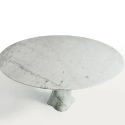 Twist Table in White Carrara Marble by Giuseppe Chigiotti
