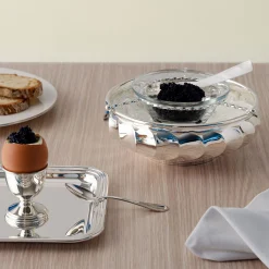 Twisted Silverplated Caviar Bowl