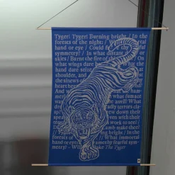 Tyger Blue Organic Cotton Tapestry/Blanket