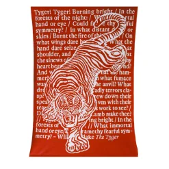 Tyger Red Organic Cotton Tapestry/Blanket