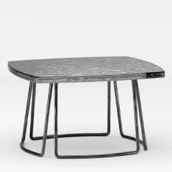 Type Small Silver Side Table by Stormo Studio