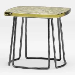 Type Tall Green Side Table by Stormo Studio