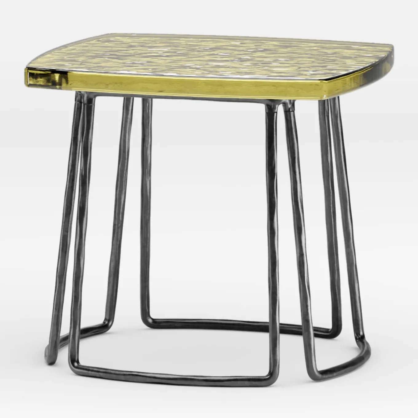 Type Tall Green Side Table by Stormo Studio