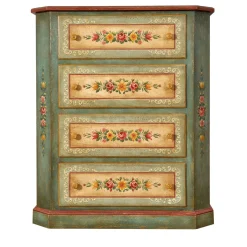 Tyrolean Polychrome Floral Chest of Drawers