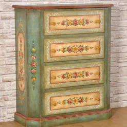 Tyrolean Polychrome Floral Chest of Drawers