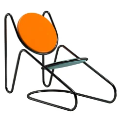 U-Disk Black/Light-Blue/Orange Recliner