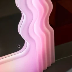 Ultrafragola Floor Mirror and Lamp by Ettore Sottsass