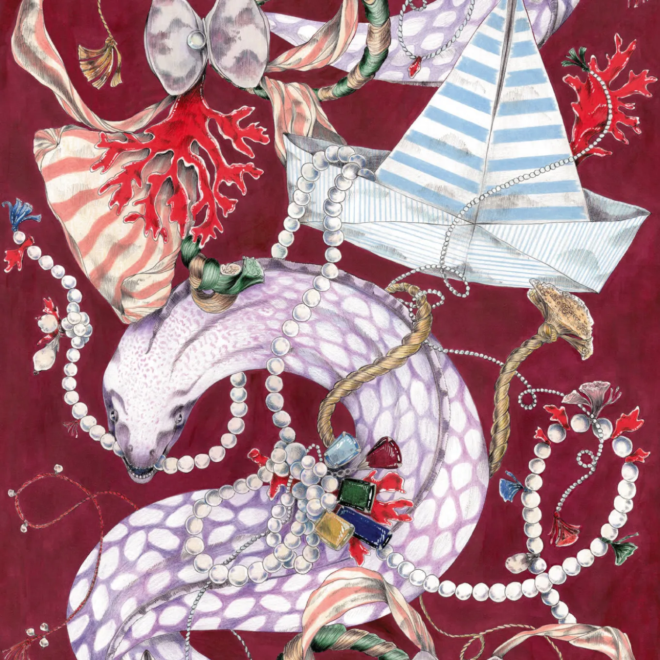 Underwater Wunderkammer Wallcovering