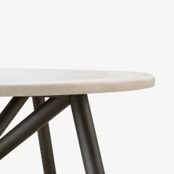 Uni 150 beige travertine stone outdoor dining table