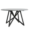 Uni 130 gray peperino stone outdoor dining table
