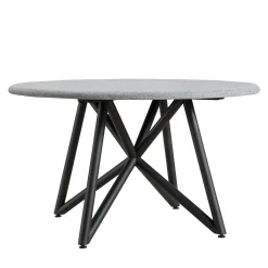 Uni 130 gray peperino stone outdoor dining table
