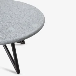 Uni 130 gray peperino stone outdoor dining table