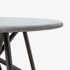 Uni 130 gray peperino stone outdoor dining table