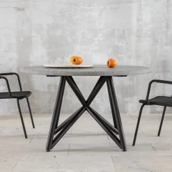 Uni 130 gray peperino stone outdoor dining table