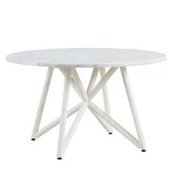 Uni 130 white marble outdoor dining table