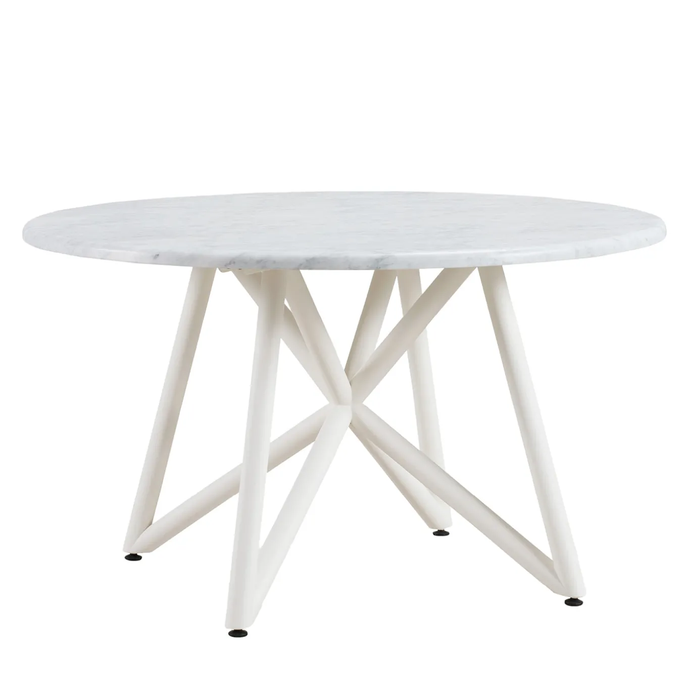 Uni 130 white marble outdoor dining table
