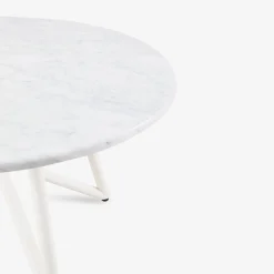 Uni 130 white marble outdoor dining table