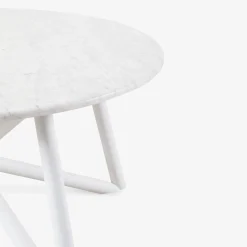 Uni 150 white marble outdoor dining table