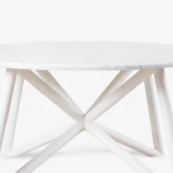 Uni 150 white marble outdoor dining table