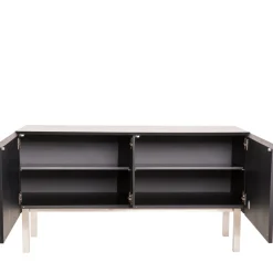 Unique Colorful Wood Steel 2 Door Sideboard Shelves