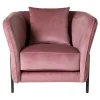Universal pink velvet armchair