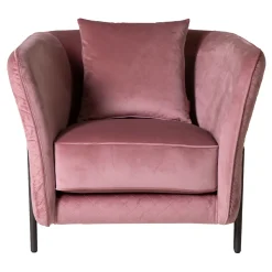 Universal pink velvet armchair