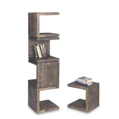 Uno Totem Brown Bookcase by Fabrizio Contaldo