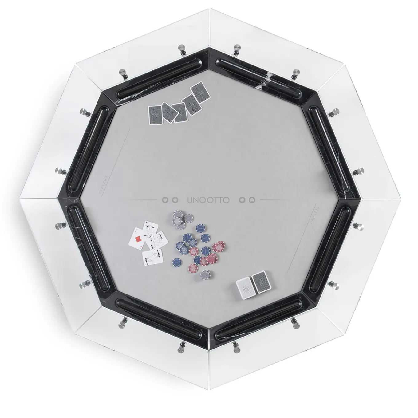 Unootto 8 Player Marble Edition Poker Table