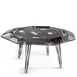 Unootto 8-Player Black Poker Table