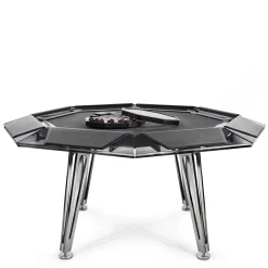 Unootto 8-Player Black Poker Table