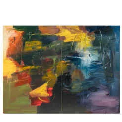 Untitled (Dedalo) Polychrome Mixed-Media Painting