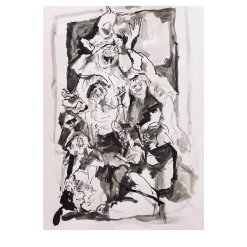 Untitled Ink on Paper Painting #4