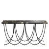 Urban Black Iron Structure and Marble Top Console