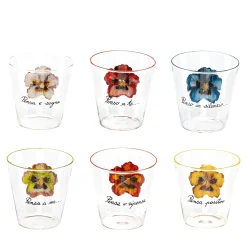 Va Pensiero Set of 6 Hand Painted glasses