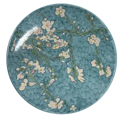 Van Gogh "Fiori di Mandorlo" Green Charger Plate