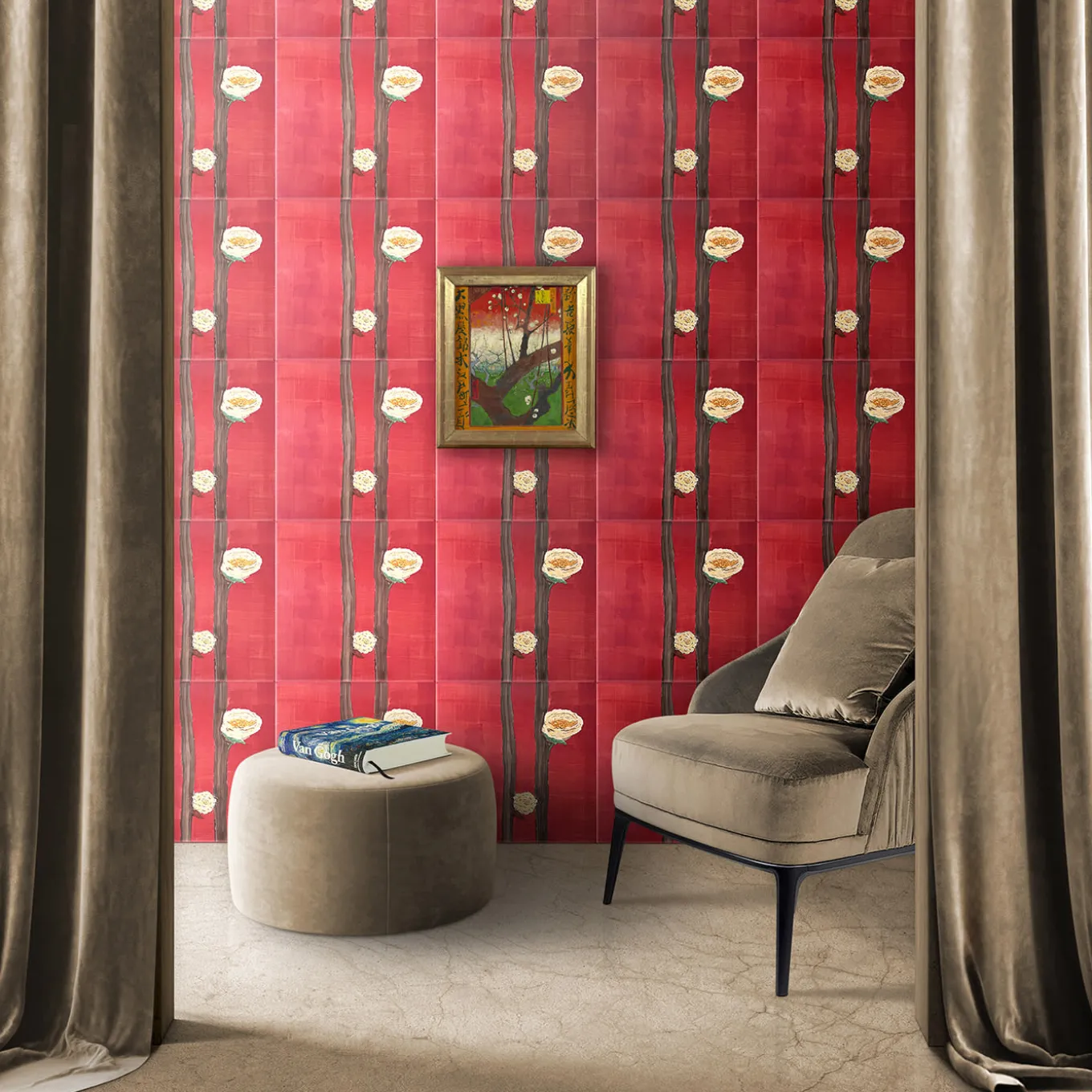 Van Gogh "Susino in Fiore" Tile